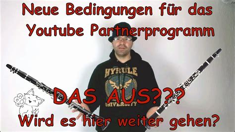 Neue Bedingungen für das Youtube Partner Programm Mini