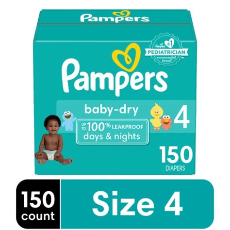 Pampers Baby Dry Baby Diapers Size 4 150 Count Kroger