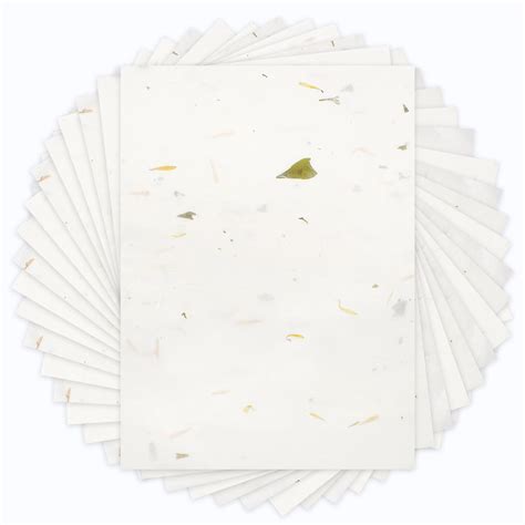 Benvo 50 Sheets A4 ESF27 Natural Mulberry Paper Fiber Rice Paper
