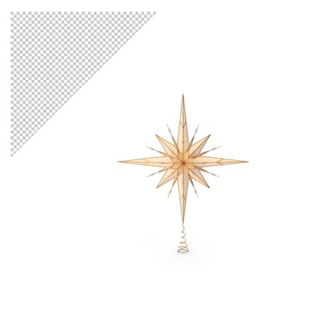 Premium PSD | Christmas Tree Star Topper PNG