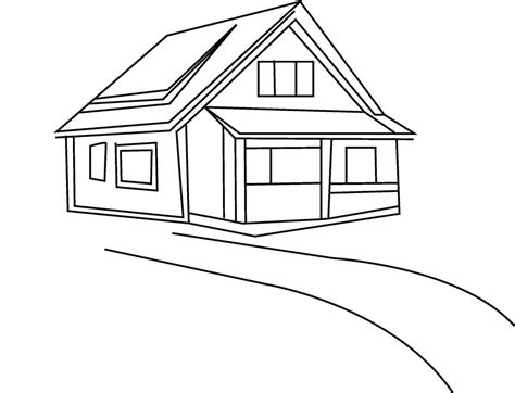 house drawing outline