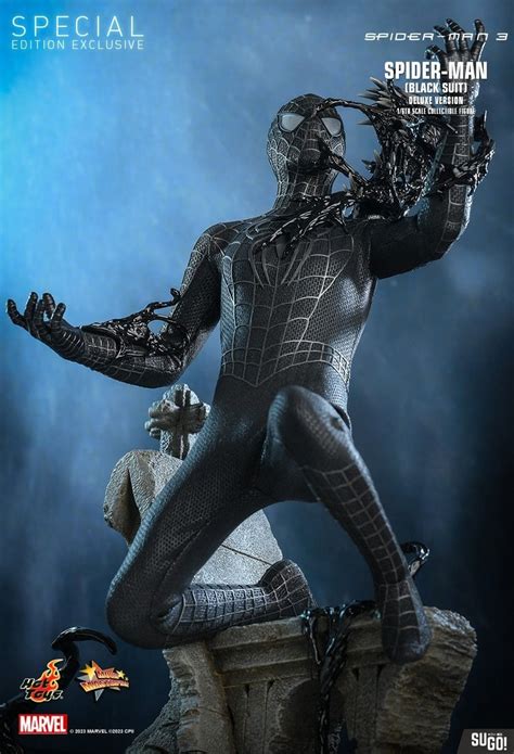 Hot Toys Spider Man Spider Man Black Suit Deluxe Ver Special