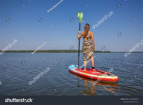 Sexy Girl Bikini Floats Sea On Stock Photo Edit Now