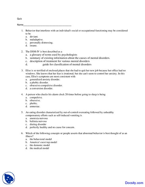 Cengagebrain Psychology Quiz Questions And Answers 5