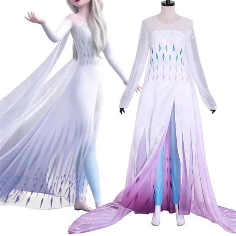 Disfraz Elsa Frozen Blanco Sexy Completo Ana Vestido Blanc Mercado