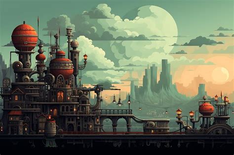 Premium AI Image | Steampunk City Transport Yourself to a Cityscape ...