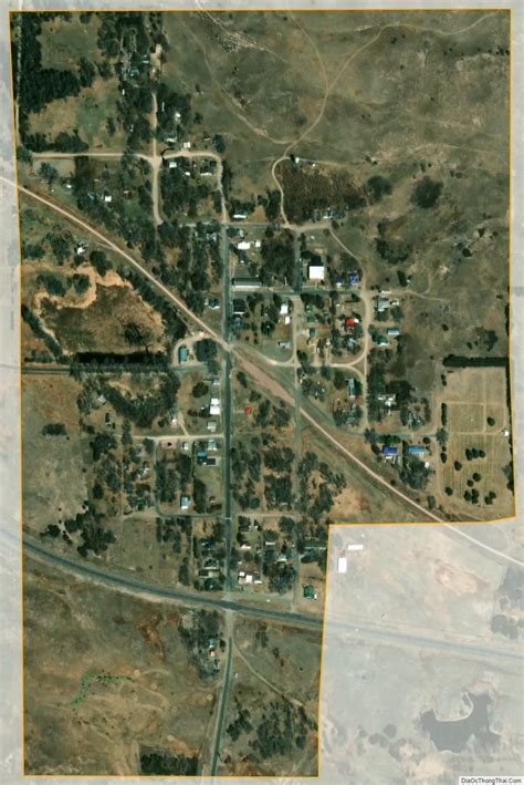 Map of Wood Lake village, Nebraska