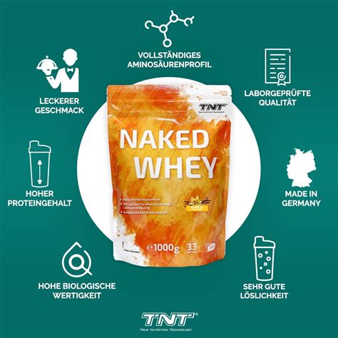 TNT Naked Whey Protein Powder 1kg Lactase Enhanced Protein Shake Baking Great Solubility