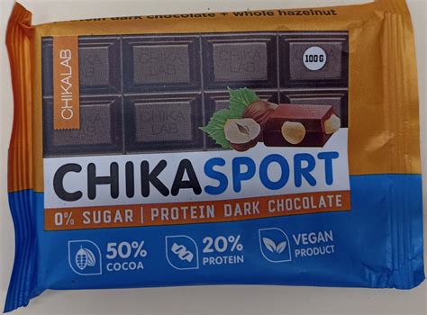 Темный шоколад Chikalab Протеиновый с фундуком | отзывы