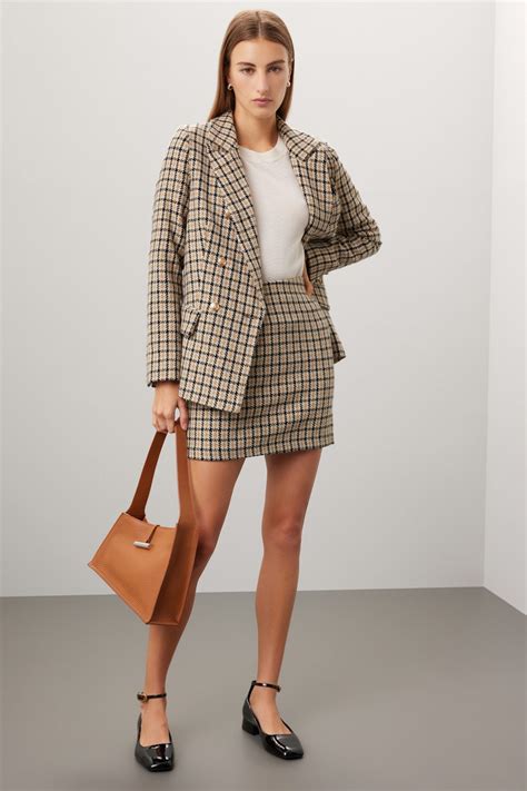 Houndstooth Mini Skirt By Great Jones Rent The Runway