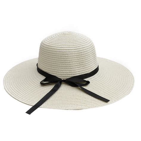 Youkan Fashion Wide Brim Women Summer Beach Sun Floppy Paper Straw Hat