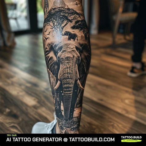 Elephant Leg Tattoo: 10 Cool Ideas To Beautify Your Leg - Tattoo Build