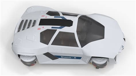 Futuristic Hover Car White 3d Model 79 3ds Blend C4d Fbx Max