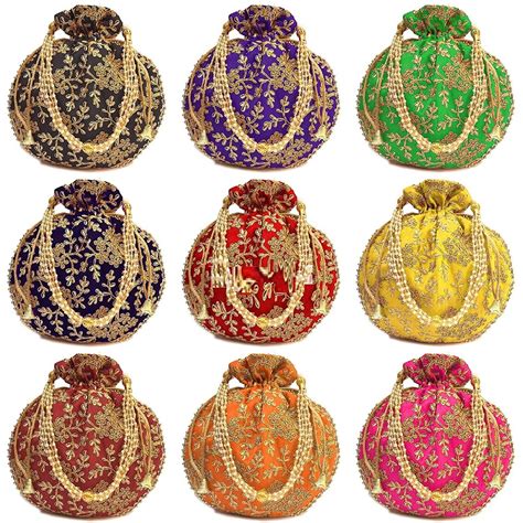 Wholesale Lot Potli Indian Ethnic Potli Bag Designer Silk Etsy