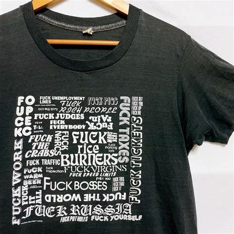 Yahoo オークション 80s SCREEN STARS FUCK TEE オールド ビンテージ