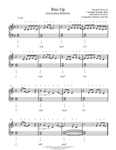 Rise Up By Andra Day Sheet Music And Lesson Intermediate Level