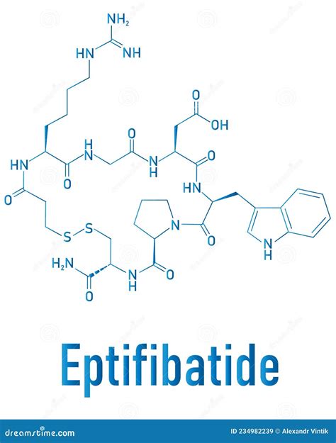 Eptifibatide Anticoagulant Drug Molecule. Skeletal Formula Stock Vector ...