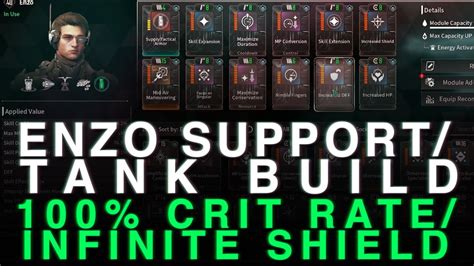 Hour Enzo Tank Support Build Crit Rate Infinite Shield