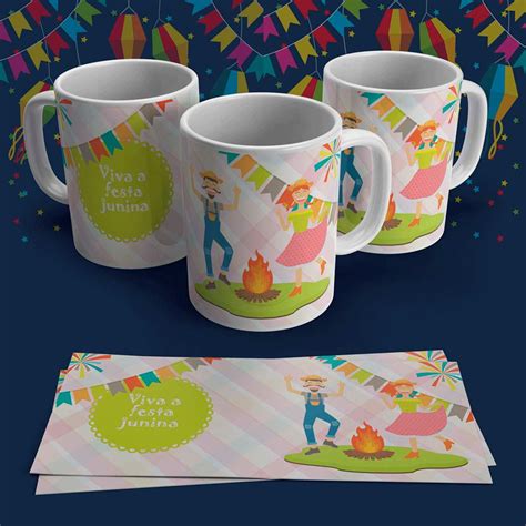 Estampas Sublimação Canecas Festa Junina Artes Mockups Elo7