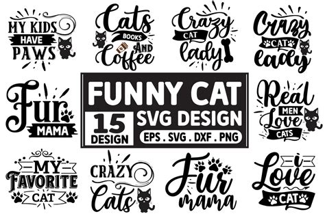 Funny Cat SVG Bundle , Cat SVG Bundle Graphic by T-Shirt_Design Bundle ...