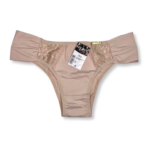 Kit c Calcinha Tanga Detalhe em Renda Dy Any Galé Lingerie Calcinhas sutiãs cuecas