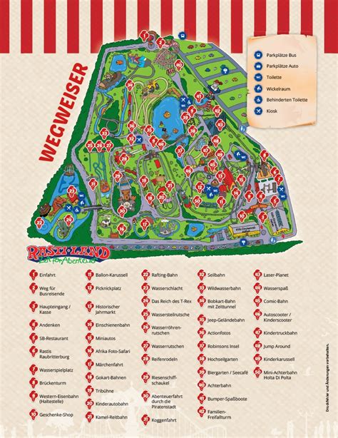 Parkmaps Parkplan Plattegrond Rasti Land Freizeitpark Welt De