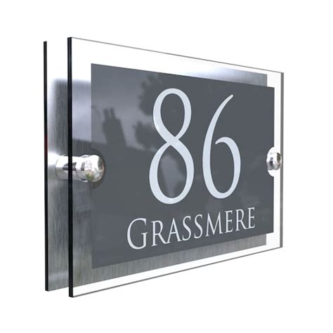 Acrylic Aluminium House Signs Door Number Esta Wb S C Etsy