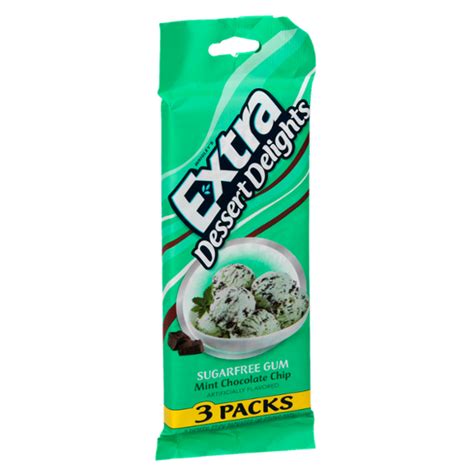 Extra Dessert Delights Sugarfree Gum Mint Chocolate Chip - 45 Sticks ...
