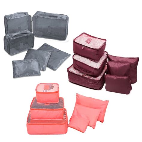 Kit Pecas Organizador De Malas Para Viagem Travel Necessaire Cores