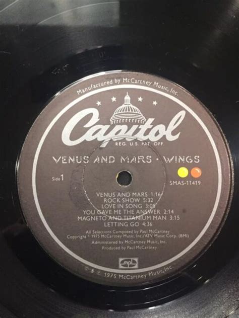 Wings Venus And Mars Vinyl Lp Gatefold Dated 1975 With All Inserts Ebay