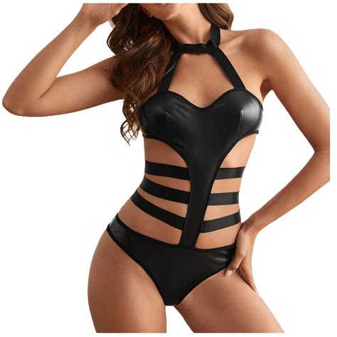 Ehtmsak Sexy Lingerie Plus Size Black Women Lingerie Set With Belts