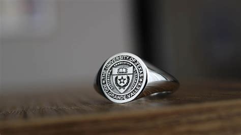 Personalized College Class Ring Silver Custom Engraved College Class