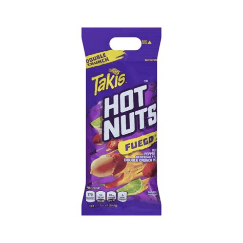 Takis Double Crunch Hot Nuts Hot Chilli Pepper And Lime 90g Al Hudaydah