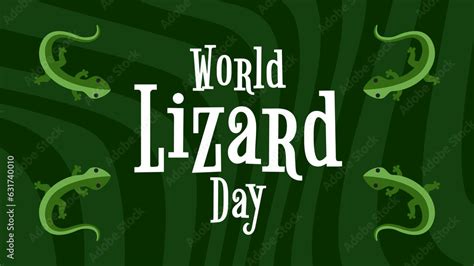 World Lizard Day with lizard animated background for lizard day. Stock ...