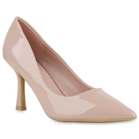 Damen Spitze Pumps In Nude Lack Online Kaufen