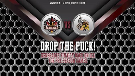 Renegades Take On Titans In Pre Season North York Renegades Hockey