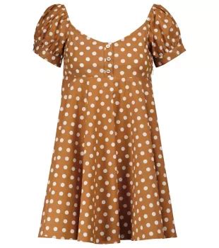 Caroline Constas Dina Polka Dot Minidress