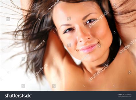 Portrait Beautiful Naked Girl Hands Lifted Stock Photo 28568389 Shutterstock
