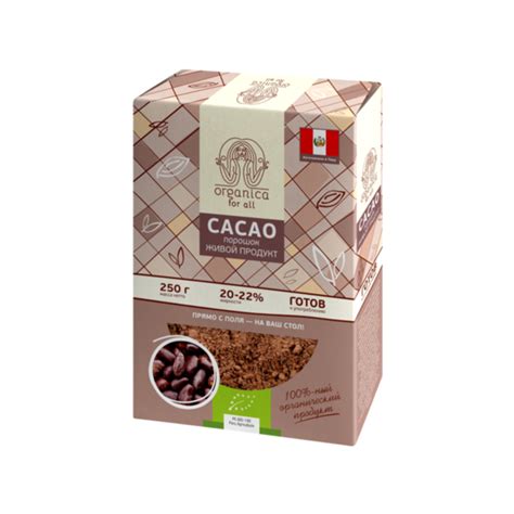 Купить Какао-порошок сырой органический Криолло Organica for all, 250 г ...