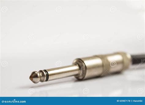 Audio Cable Macro Jack Pluck Stock Photo Image Of Media Guitar