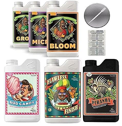 Advanced Nutrients Bloom Grow Micro 1l And Bud Candy 1l Piranha 1l