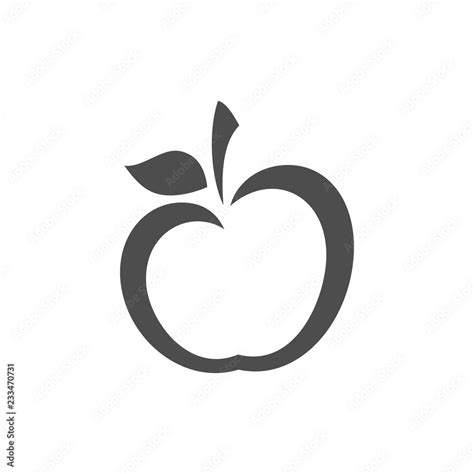 simple apple logo vector stock vector adobe stock
