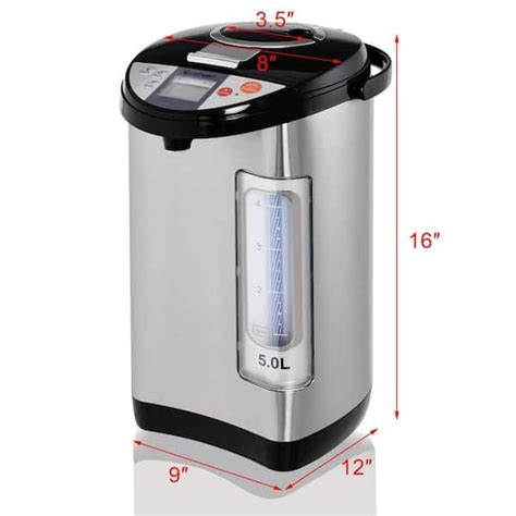 L Silver Lcd Water Boiler And Warmer Electric Hot Pot Kettle Hot Water Dispenser Coffee