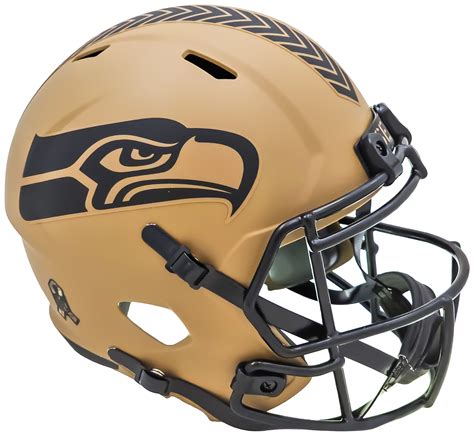 Seattle Seahawks Unsigned 2023 Salute To Service Camo Brown Full Size