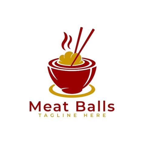 Premium Vector Meatball Logo Design Template