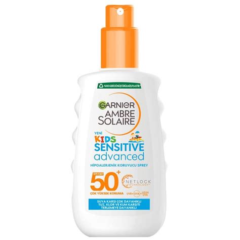Garnier Ambre Solaire Kids Sensitive Advanced Sprey SPF50 200 ml | Nar Ecza