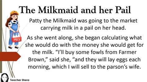 Stories With Moral Lesson The Milkmaid And Her Pail Story 12 Youtube