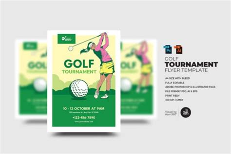 Golf Tournament Flyer Template Graphic By Aam360 · Creative Fabrica