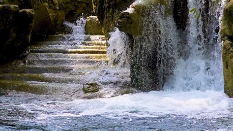 Waterfall Gentle Stream Sound In Forest Waterfall Sounds Flowing