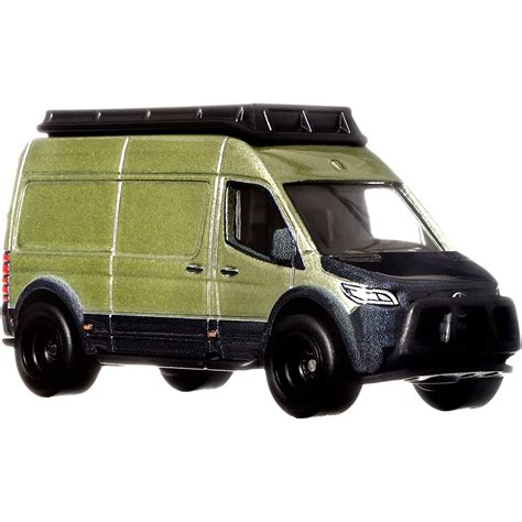 Masina Hot Wheels Premium Deutschland Design Mercedes Benz Sprinter 1 64 Verde EMAG Ro